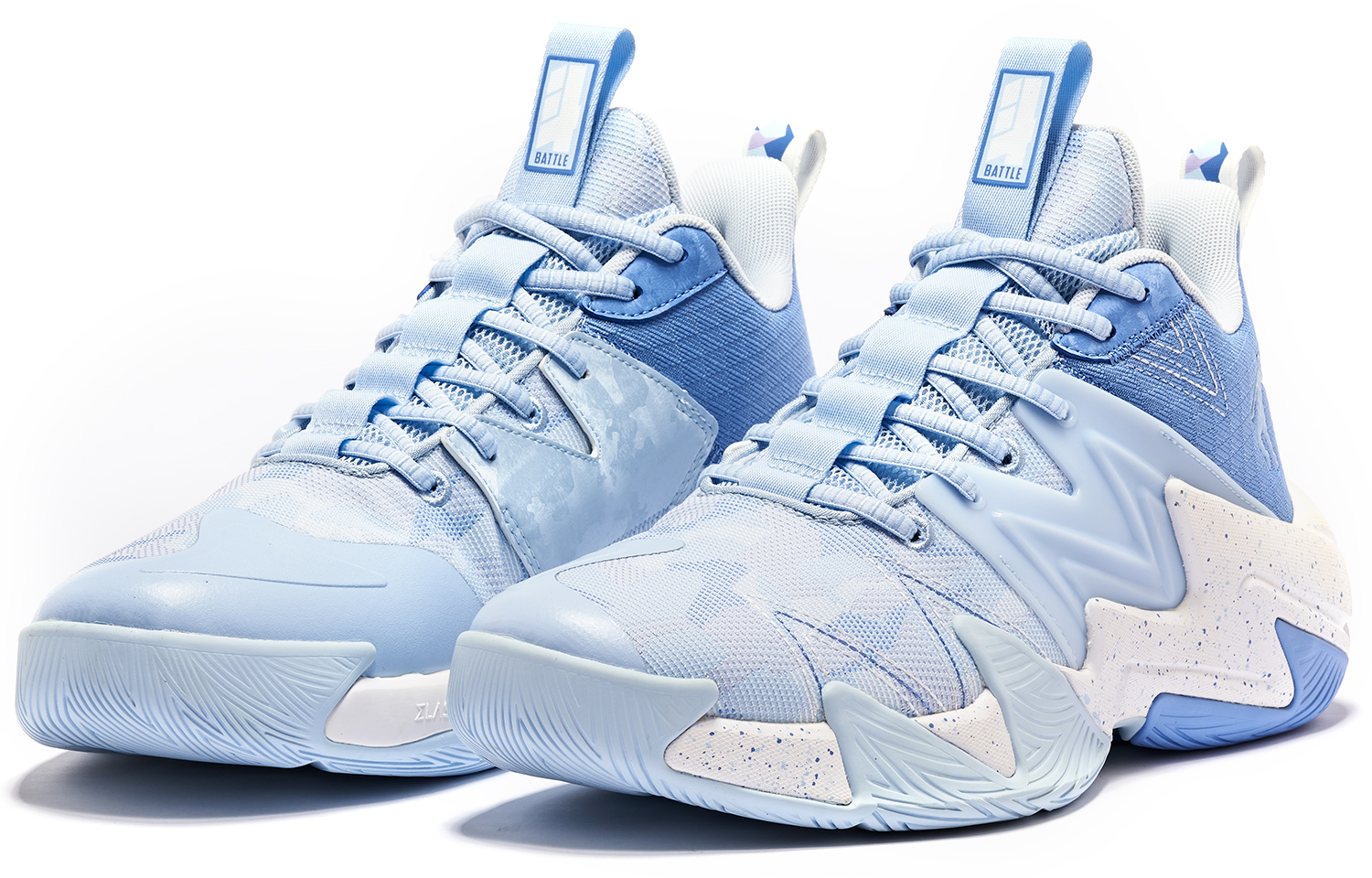 QIAODAN Iron Armor Slip Resistant Abrasion Resistant Mid top Basketball Shoes Men’s Blue