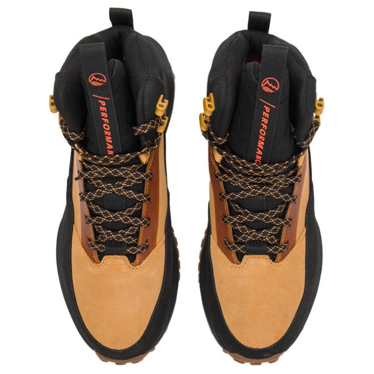 Timberland Abrasion Resistant High top Hiking Shoes Men’s Yellow Black