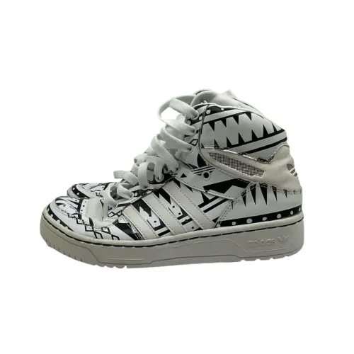 Adidas Originals Attitude Slip Resistant Abrasion Resistant High top Vintage Basketball Shoes Women's White