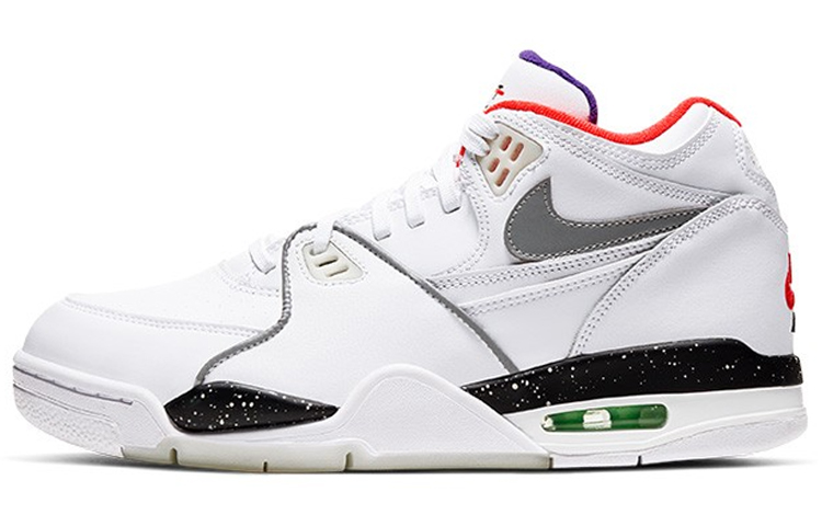 Nike Air Flight 89 Luminous Classic Mid-top Retro Basketball Shoes Men's White Laser