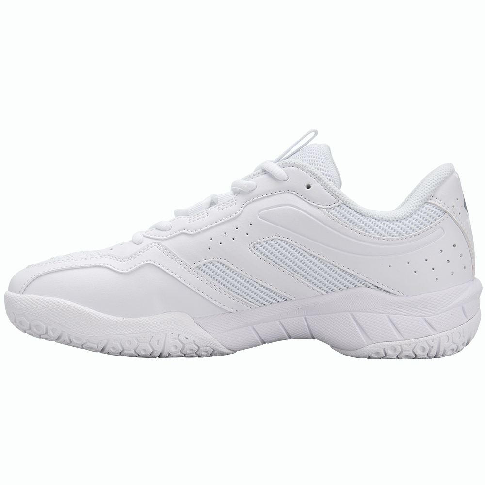 KUMPOO Versatile Cushioning Slip Resistant Breathable Coverage Support Low top Badminton Shoes Unisex White