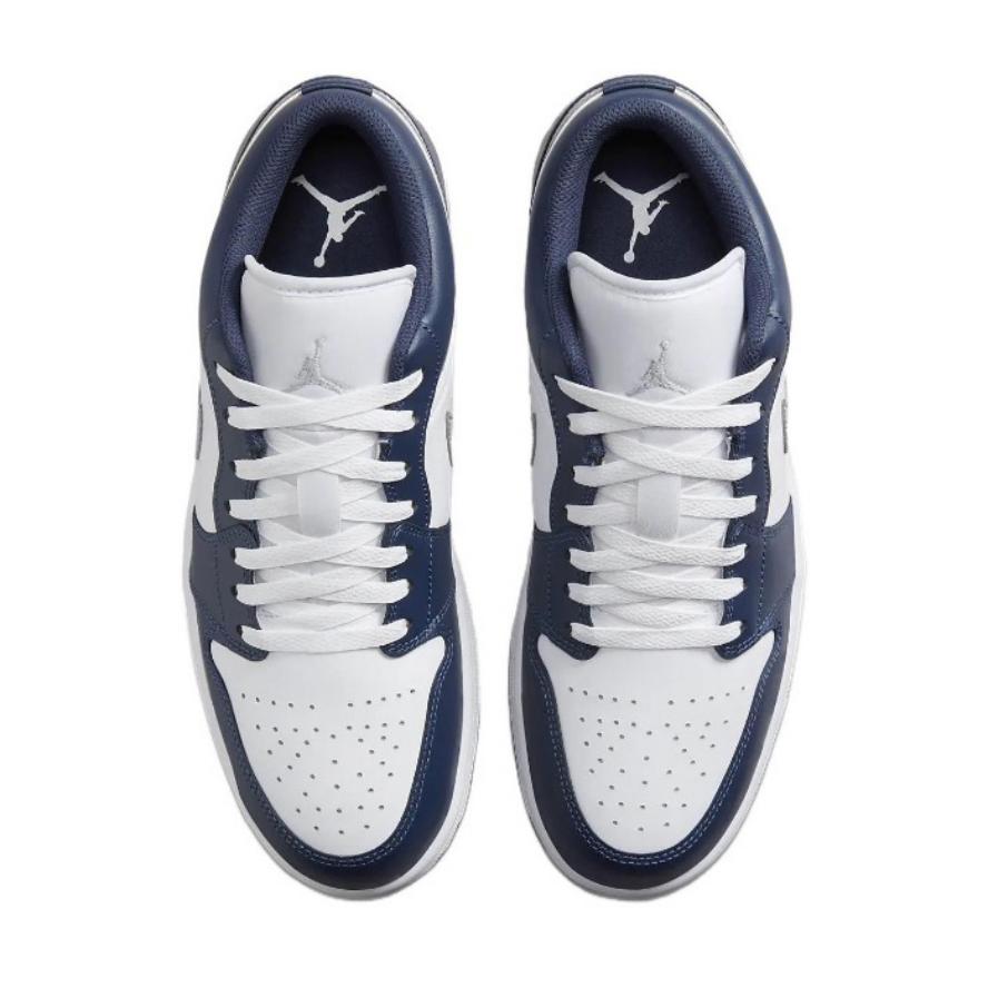 Jordan Air Jordan 1 Abrasion Resistant Low top Vintage Basketball Shoes Unisex Blue White