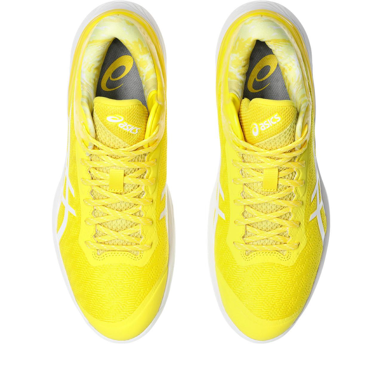 ASICS GELBURST 28 Cushioning Abrasion Resistant Breathable Mid top Basketball Shoes Unisex Yellow White