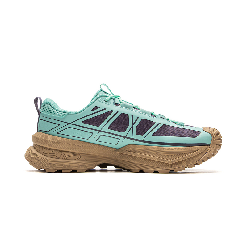 Li Ning Outdoor CF Tracing, Xingchuan SE Sports Low top Outdoor Hiking Shoes Unisex Green Purple