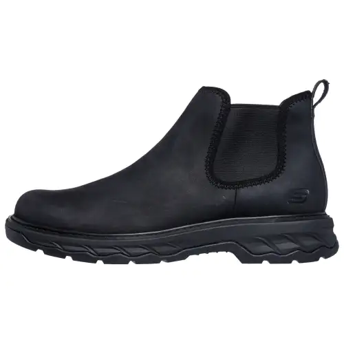 Skechers Relaxed Fit Ankle Length Chelsea Boots Men's Black