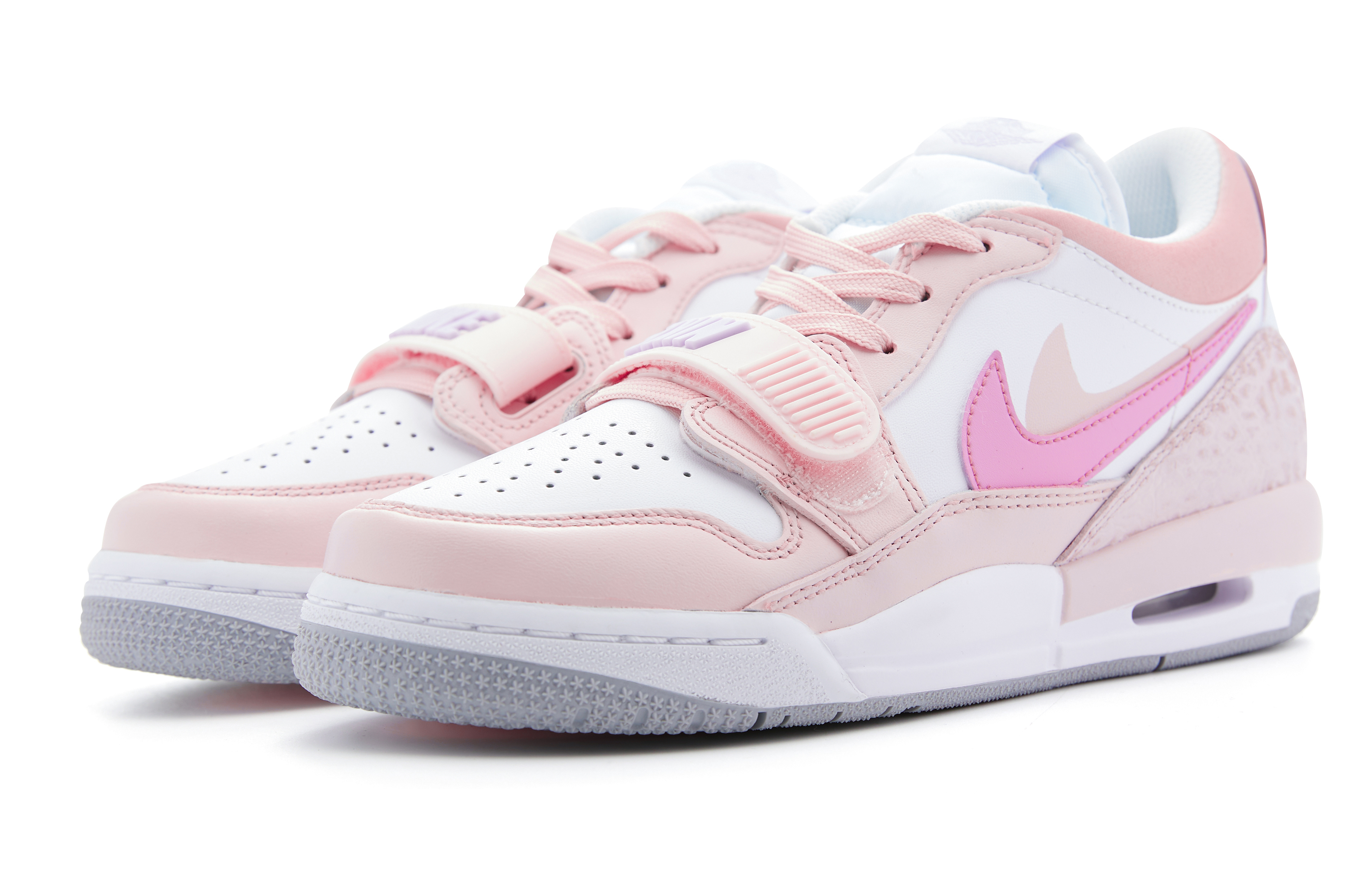 Jordan Legacy 312 Slip Resistant Abrasion Resistant Low top Vintage Basketball Shoes GS Pink White