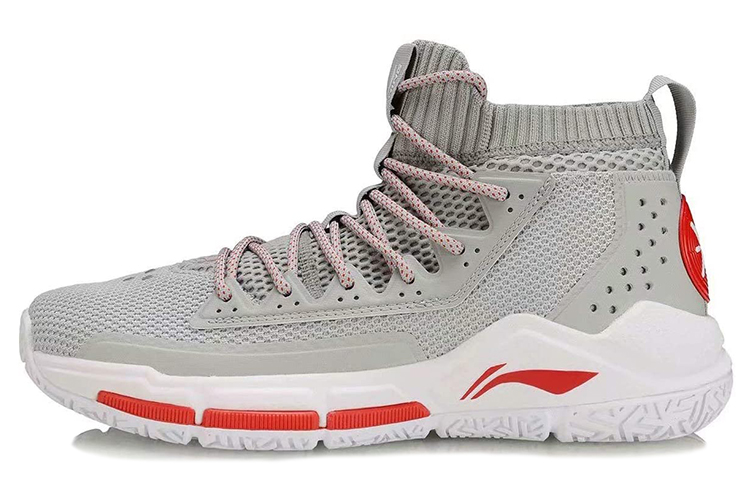 Li Ning Wade Collection Fabric Cushioning Slip Resistant Abrasion Resistant Mid top Basketball Shoes Men's