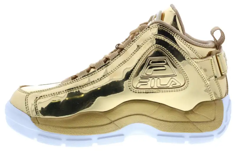 FILA Grant Hill 2 Round Tip Cushioning, Wear Resistant Mid top Basketball Shoes Men's Gold