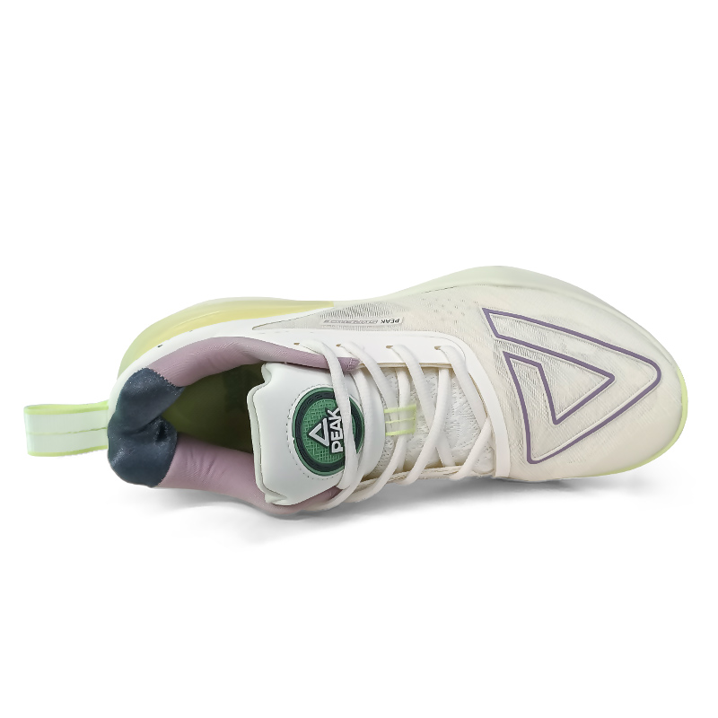 PEAK Basketball Shoes Men’s Low Top Super Light White/Green