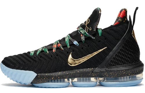 Nike Lebron 16 KC \"Watch the Throne\" James 16 OG Throne All-Star Lace Up Mid-top Practical Basketball Shoes Men and Women Same Style Black Foreign Version