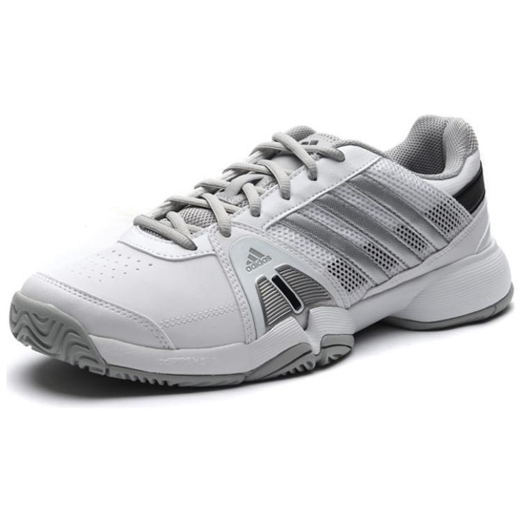 Adidas Barricade Slip Resistant Abrasion Resistant Low top Tennis Shoes Men's Gray White