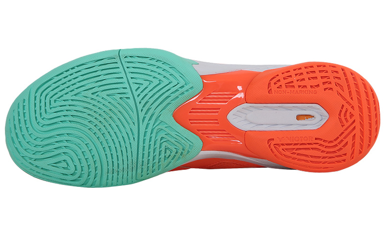 VICTOR Rubber Breathable Low top Badminton Shoes Unisex Neon Orange