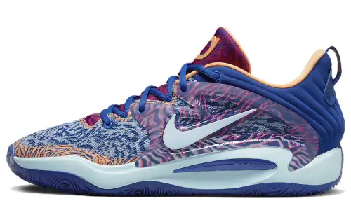 Nike KD 15 fashionable and versatile shock-absorbing, non-slip and wear-resistant low-cut basketball shoes for men, basketball purple, foreign version