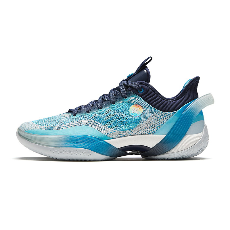 Anta Three point Rain1.0 Cushioning, Wear Resistant Low top Basketball Shoes Men's Water Rhyme Blue
