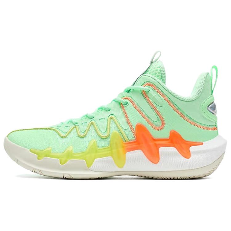 XTEP Abrasion Resistant Cushioning Low top XTEP ACE Technology Basketball Shoes Men’s Elf Green
