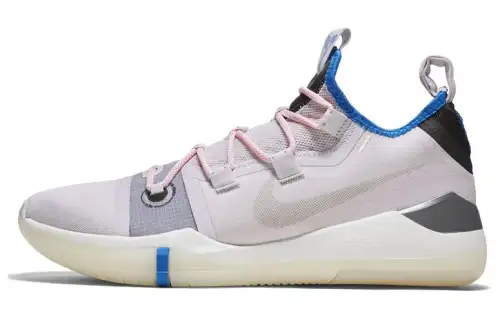 Nike Kobe AD Drew League Starting Round Head, Anti-Slip Lightweight, Low Top Basketball Shoes, Men's White Gray