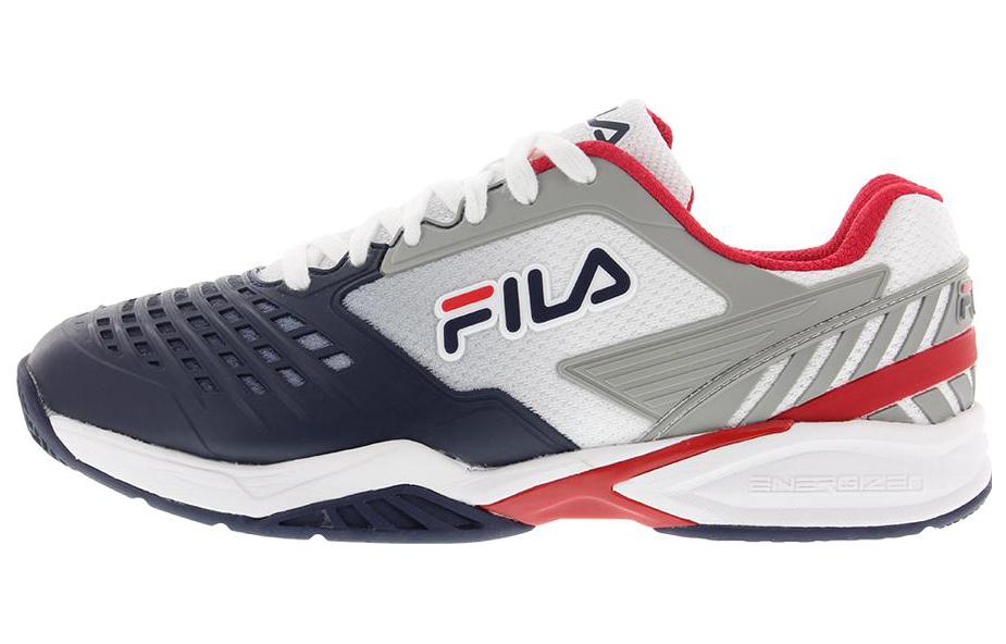 FILA Axilus 2 Cushioning Abrasion Resistant Cushioning, Wear Resistant Low top Tennis Shoes Men's Blue White