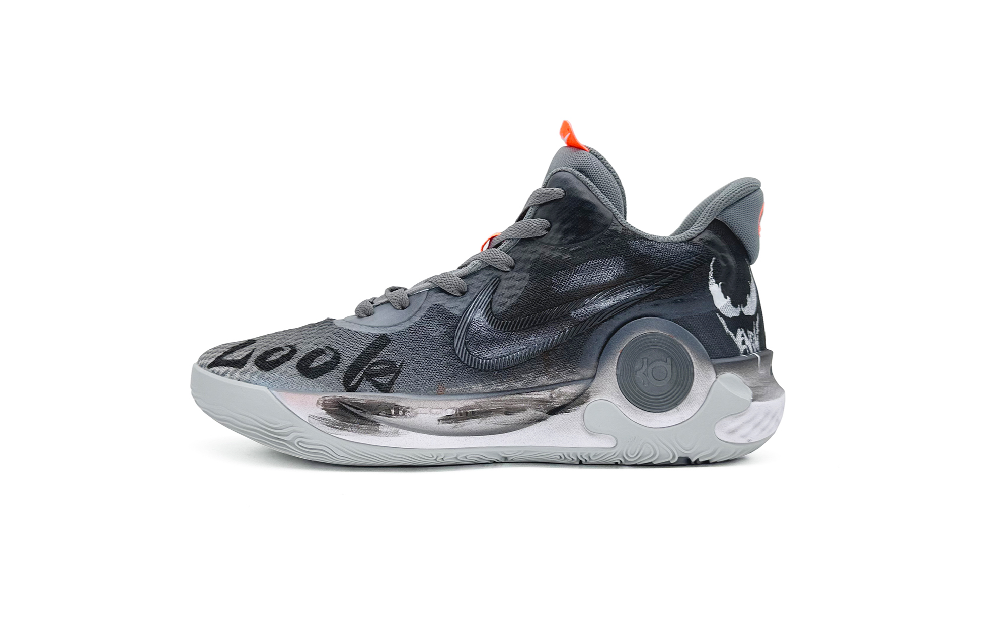 Nike KD Trey 5 IX Slip Resistant Abrasion Resistant Mid top Basketball Shoes Unisex Black Gray