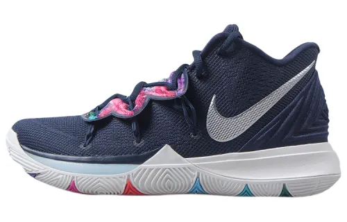 Nike Kyrie 5 Soul Eye Mid-Top Practical Basketball Shoes Men's Navy Blue