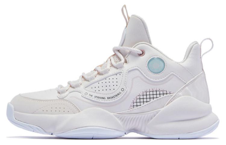 QIAODAN Synthetic Leather Slip Resistant, Abrasion Resistant, Breathable Mid top Basketball Shoes Women’s Rubber Pink
