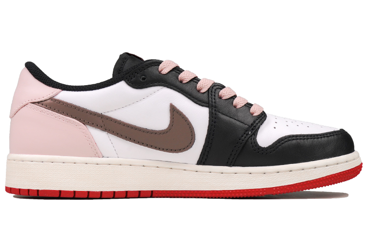 Jordan Air Jordan 1 RISK Low top Vintage Basketball Shoes GS Pink Brown