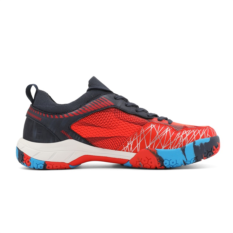Binary Slip Resistant Lightweight Non slip Lightweight Low top Badminton Shoes Unisex Red