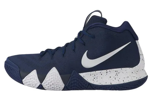 Nike Kyrie 4 Midnight Navy Kyrie 4 actual round toe shock-absorbing anti-slip mid-top basketball shoes men's midnight blue