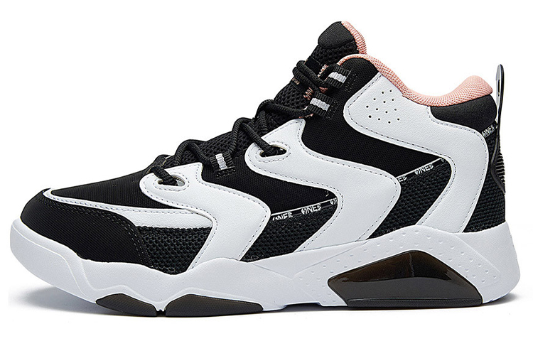 361° Game Ready Cushioning, Wear Resistant Mid top Vintage Basketball Shoes Women’s Black White