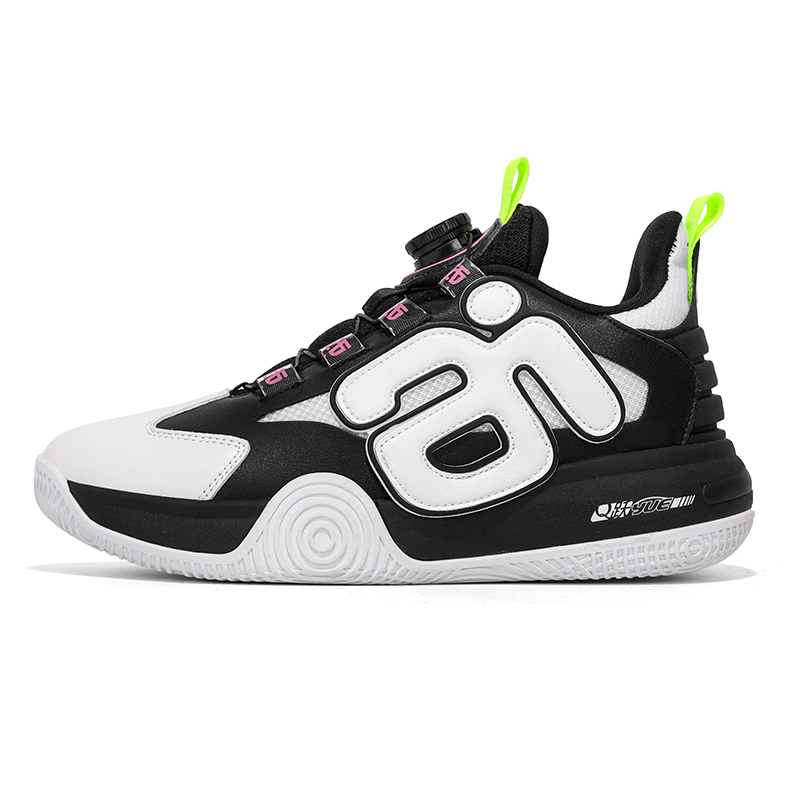 IVERSON Basketball Shoes Unisex Low Top Black White Pink