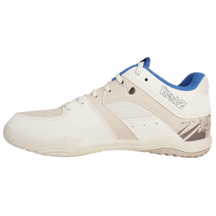 VICTOR Z Slip Resistant Abrasion Resistant Low top Badminton Shoes Unisex Ivory White