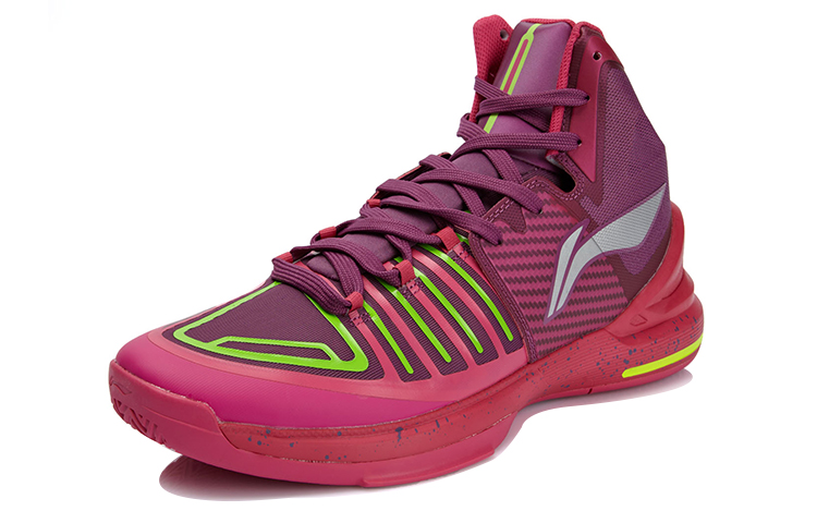 Li Ning Speed 1 Mid top Basketball Shoes Men’s Rose Red