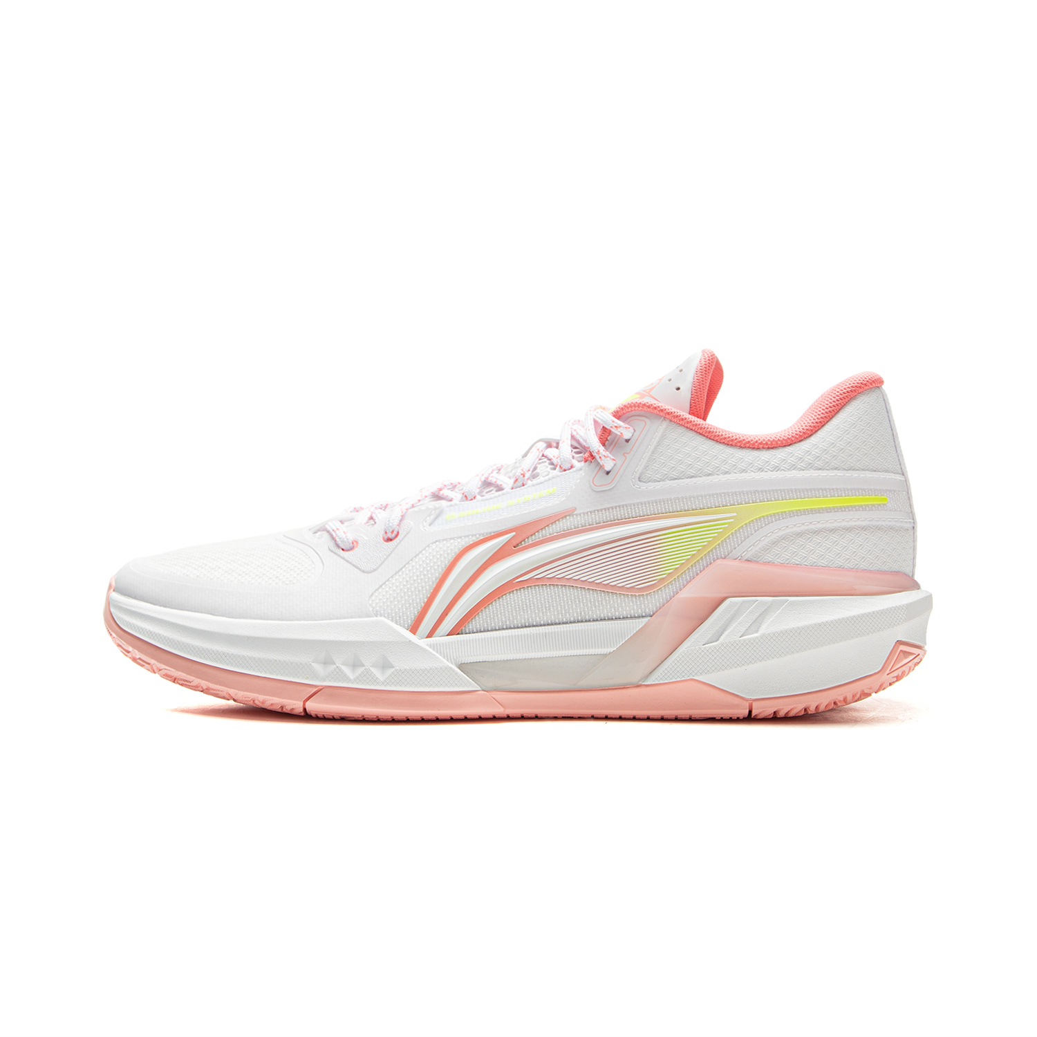 Li Ning Light Speed 3mid Mid top Basketball Shoes Men’s Standard White Peach Rouge Pink