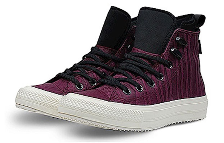 Женские кеды Converse Chuck Taylor All Star Ctas Wp Boot Hi (бордовые) — 黑/酒红 — фото 2