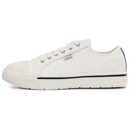 FILA Courtlight Abrasion Resistant Cushioning Low top Canvas Shoes Unisex White