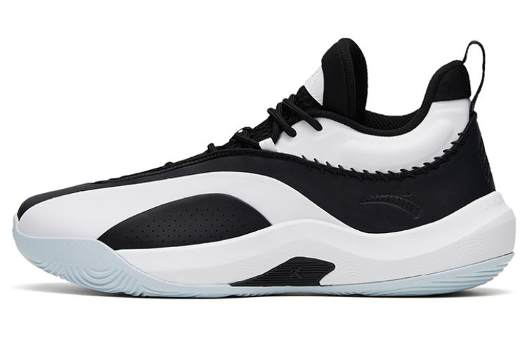 Anta KT Team Cushioning Slip Resistant Abrasion Resistant Low top Basketball Shoes Men’s Black White