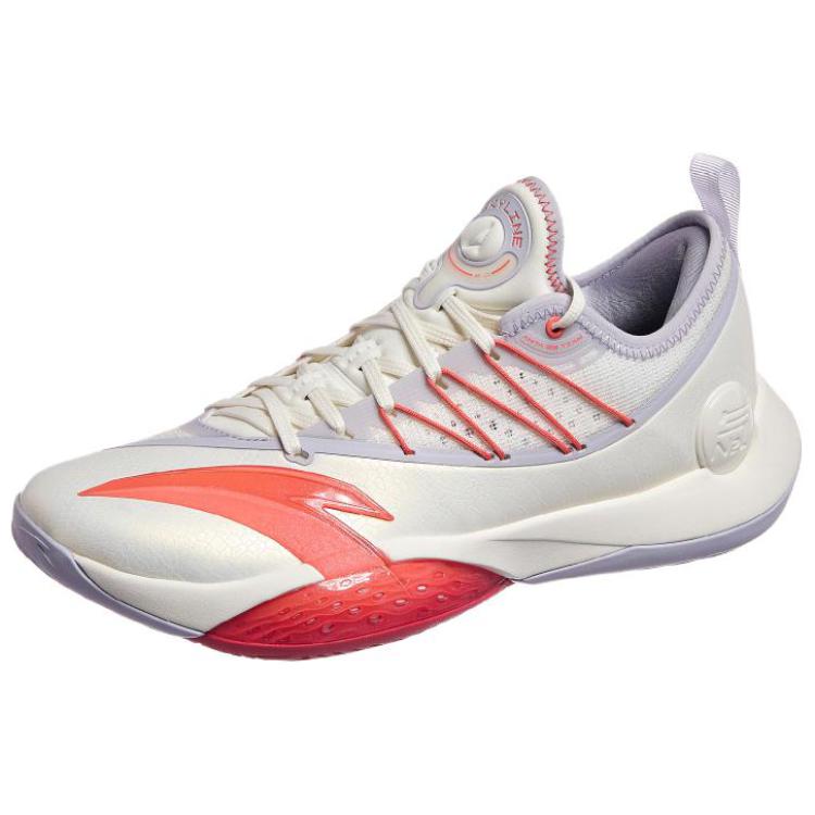 Anta Skyline 2 Cushioning Breathable Low top Basketball Shoes Men’s White Gray Red