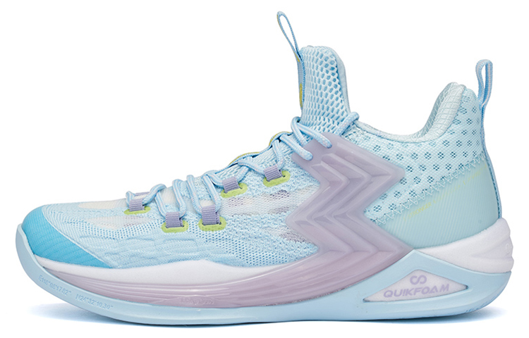 361° Big3 2.0 Slip Resistant Abrasion Resistant Mid top Performance Basketball Shoes Men’s Glacier Blue