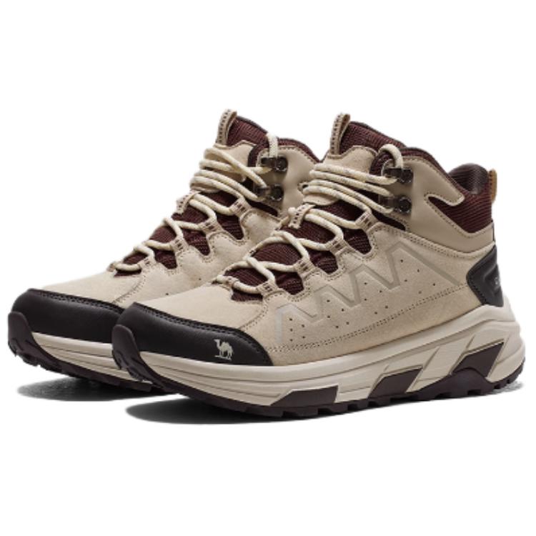 CAMEL Mesh Slip Resistant Abrasion Resistant High top Mountaineering Shoes Women’s Beige