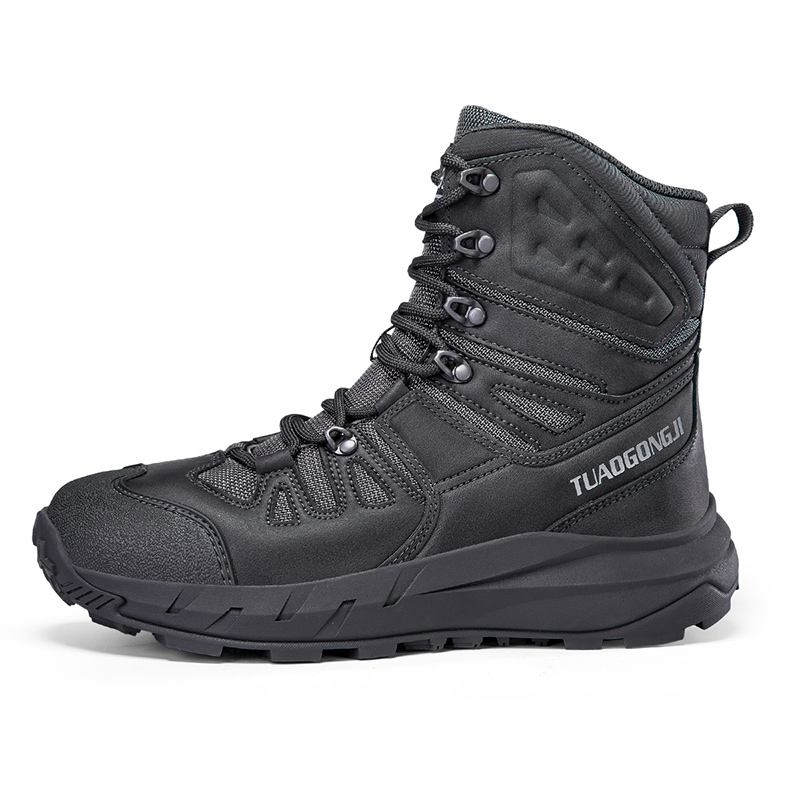 TELENT Slip Resistant Coverage Slip Resistant Coverage High top Hiking Shoes Men’s Gray