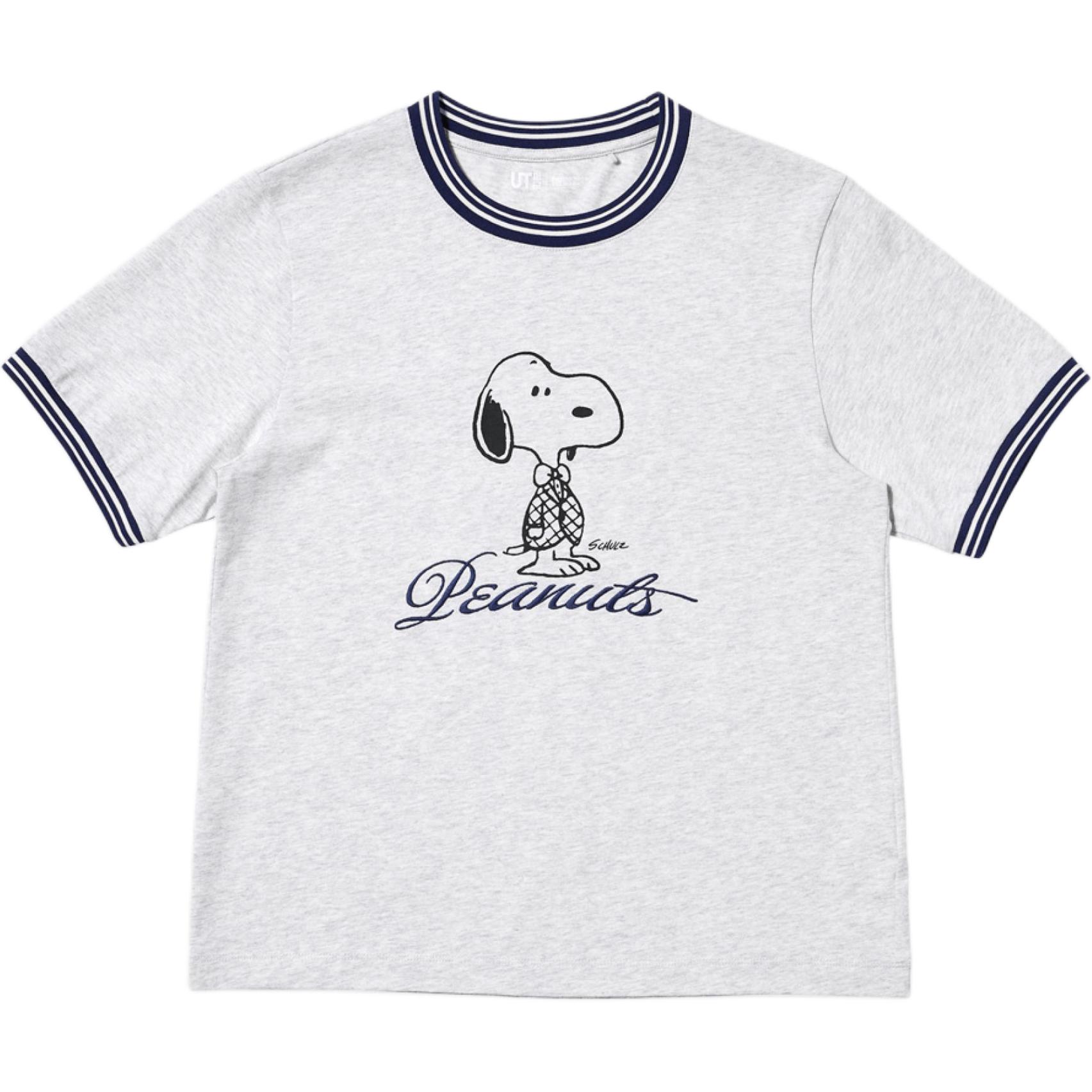 Женская футболка UNIQLO × PEANUTS (полосатая)