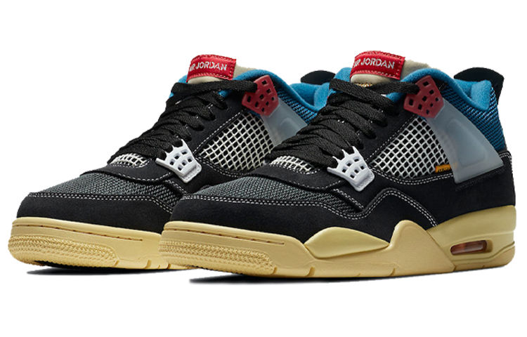 Кроссовки Jordan Air Jordan 4 retro sp "off noir" (черно-синие) — фото 3