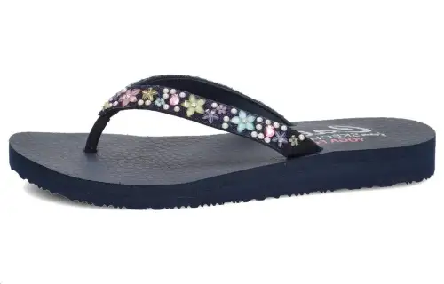 Skechers Meditation Rubber Sole Flip Flops Women's Blue