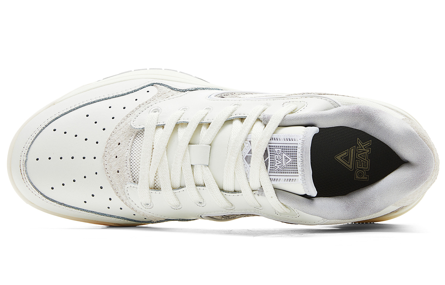 PEAK Taichi 910BB Cushioning Slip Resistant Abrasion Resistant Rebound Low top Vintage Basketball Shoes Men’s White