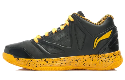 LiNing Li Ning Wade's Way 2 court fabric synthetic leather shock-absorbing anti-slip wear-resistant breathable wrapping support low-top basketball shoes men and women same style black and yellow