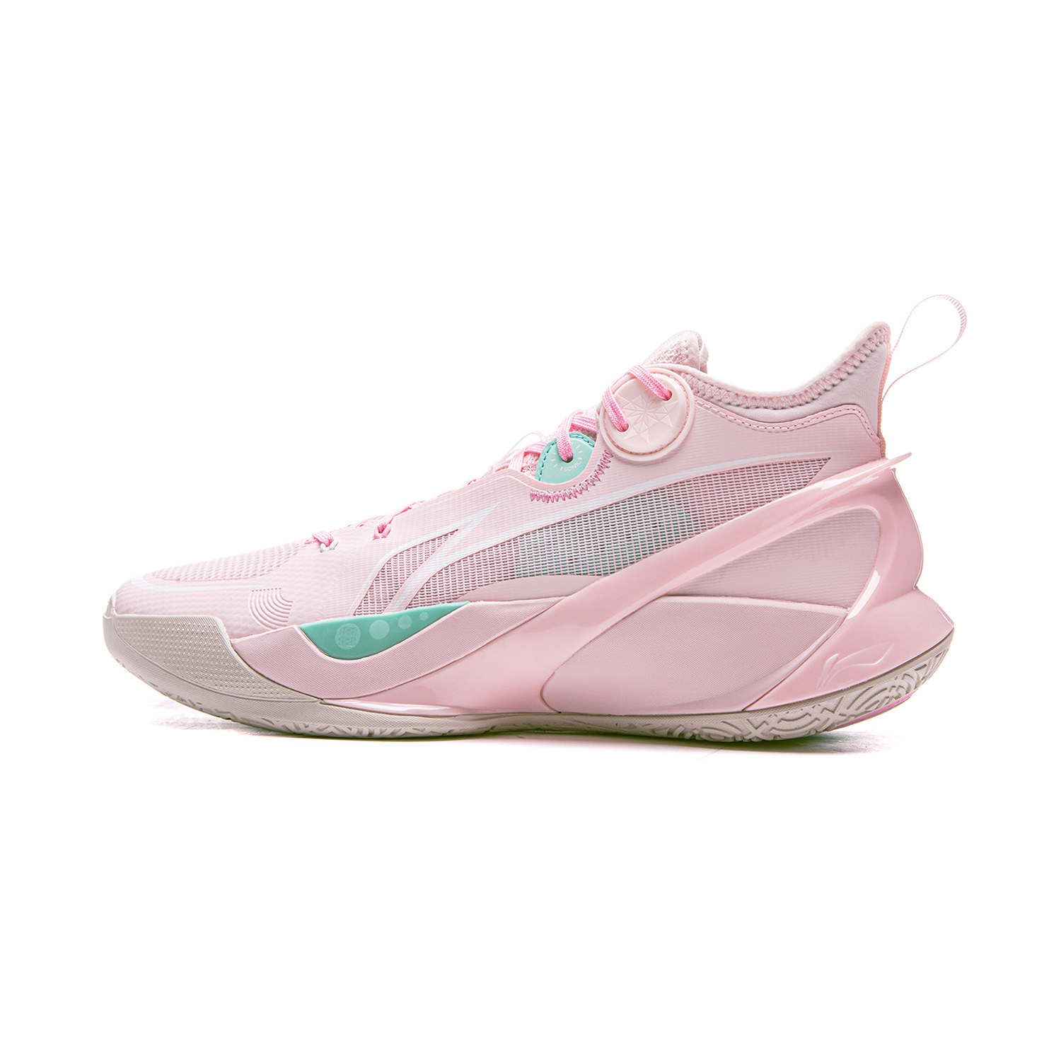 LiNing Sonic 10 Cherry Blossom Bloom Practical Fabric Synthetic Leather TPU Shock Absorbing Anti-Slip Wear Resistant Wrapped Support Mid-top Light Foam/䨻 Basketball Shoes Men's Primrose Pink