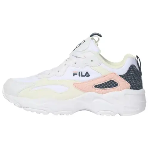 FILA Tracer Cushioning Breathable Low top Chunky Sneakers Women's White Yellow Pink