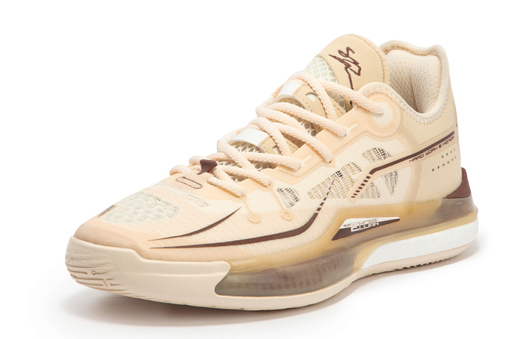 361° DVD SE Milk Tea Cushioning Slip Resistant Abrasion Resistant Breathable Low top Basketball Shoes Men’s Dune White