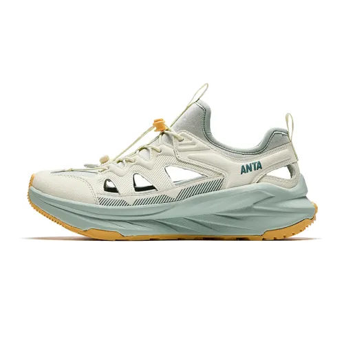 Anta Jungle Exploration Slip Resistant Breathable Abrasion Resistant River Trekking Shoes Women's Beige Green