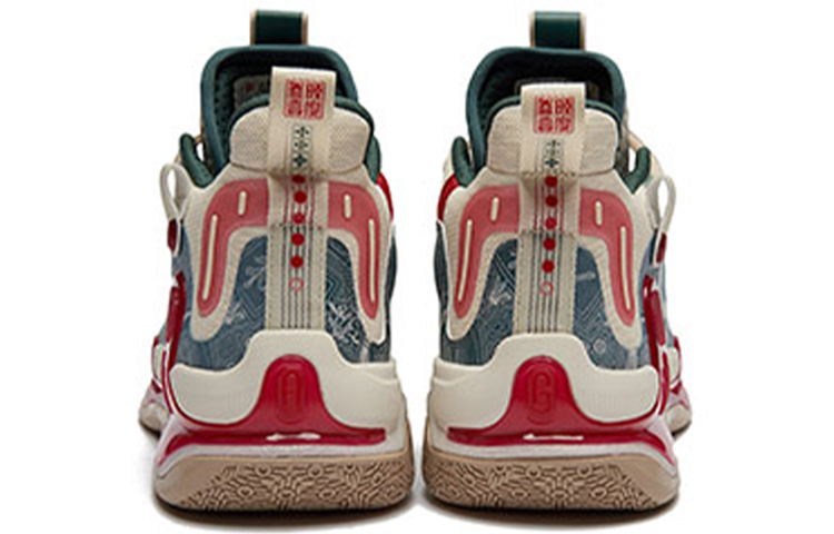 361° AG1 Pro Cushioning Slip Resistant Abrasion Resistant High top Basketball Shoes Men’s White Red Blue
