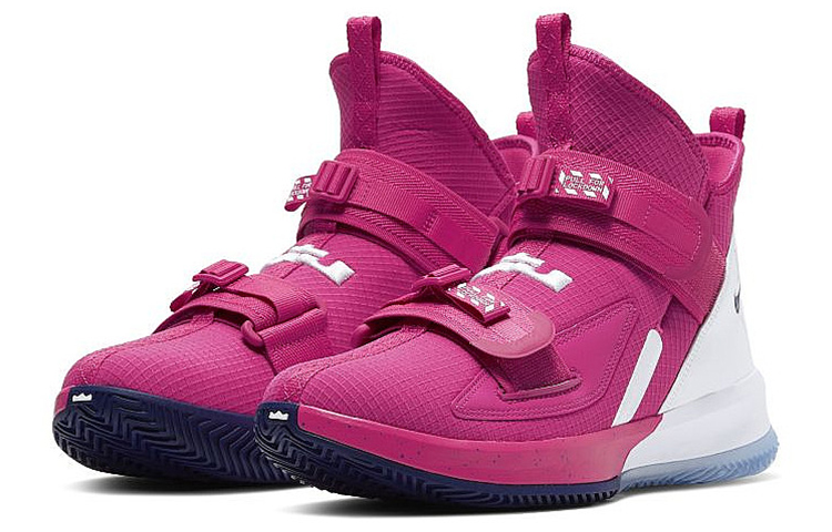 Кроссовки Nike zoom soldier 13 (ярко-розовые) — 玫红/白 — фото 3